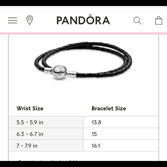 Pandora Grey Double Leather Bracelet - Picture 4 of 4